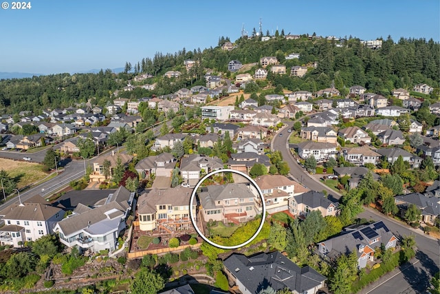 aerial view featuring a residential view