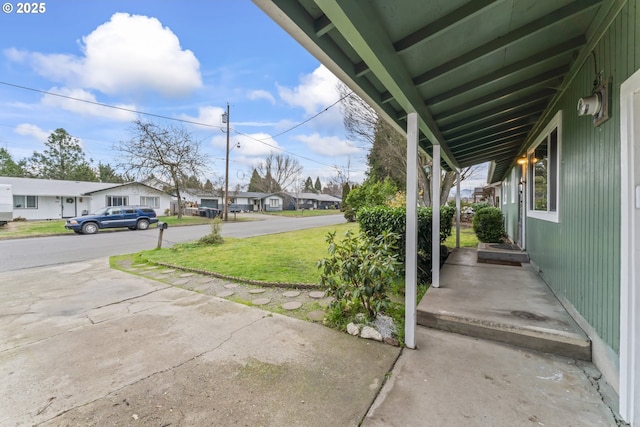 view of patio featuring a residential view