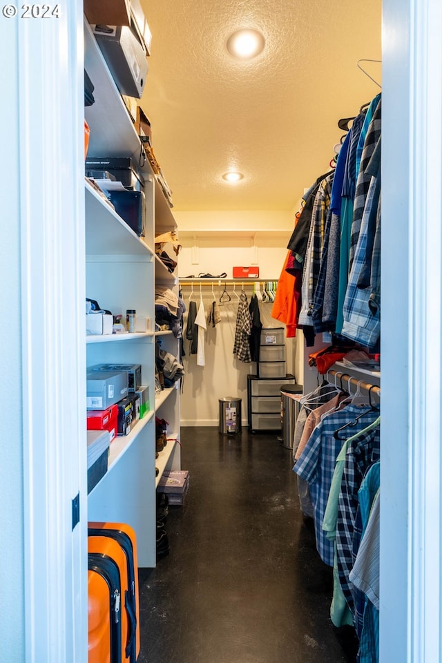 view of walk in closet