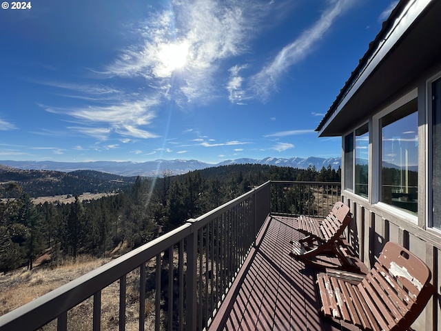 31367 Clarks Creek Rd, Mount Vernon, OR 97865 - balcony featuring a mountain view and a forest view