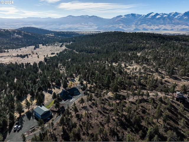 aerial view featuring a mountain view