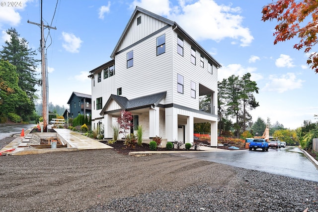 view of home's exterior featuring covered porch