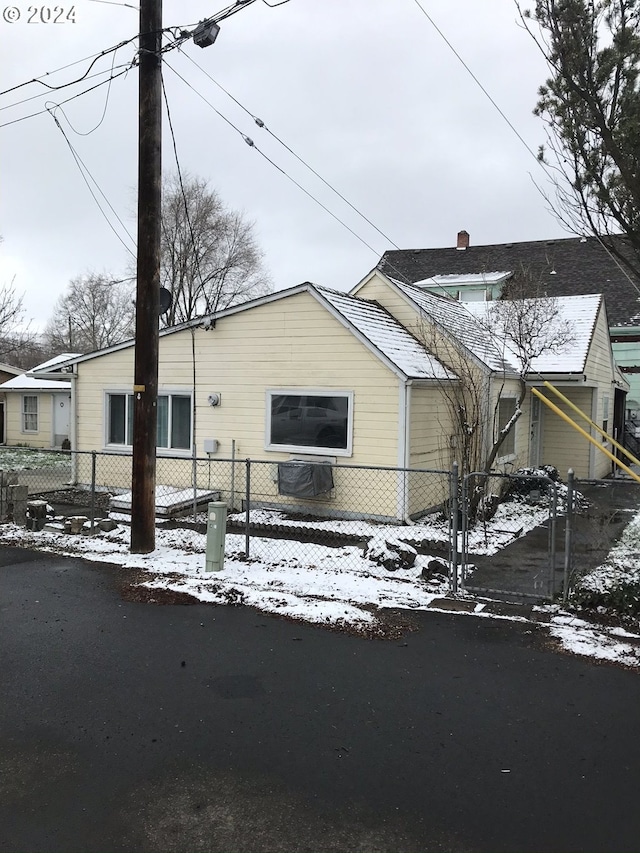 view of snowy exterior