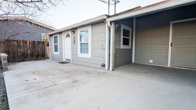 exterior space with a patio