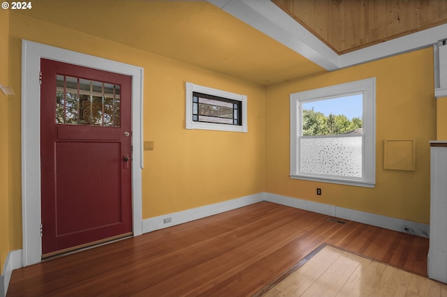 entrance foyer with hardwood / wood-style floors