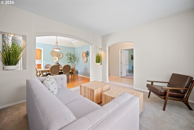 view of carpeted living room