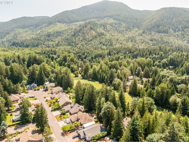 aerial view featuring a mountain view