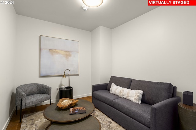 living room featuring hardwood / wood-style floors