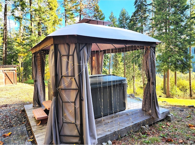 view of outbuilding with a gazebo