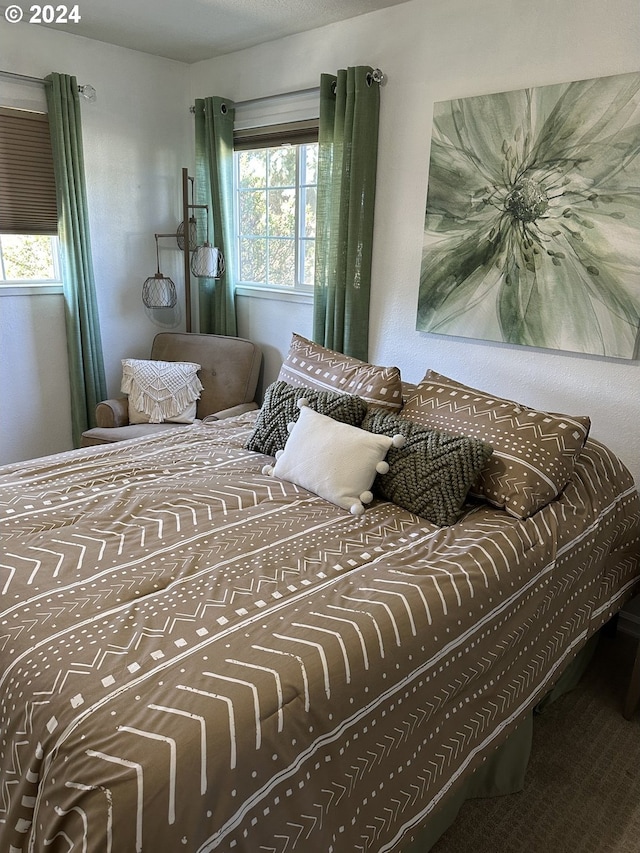 view of carpeted bedroom