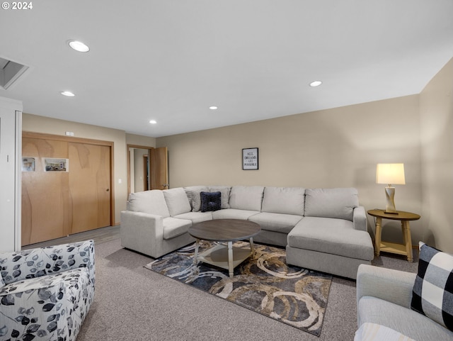 view of carpeted living room