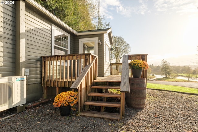 deck with ac unit