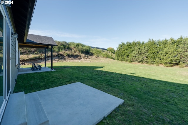 view of yard with a patio