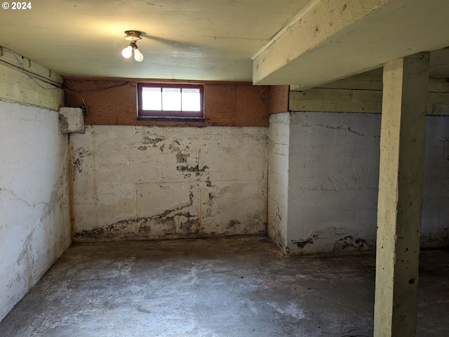 view of basement