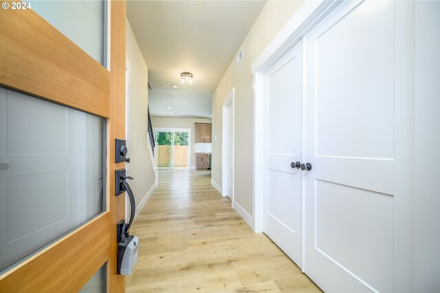 empty room featuring light hardwood / wood-style flooring