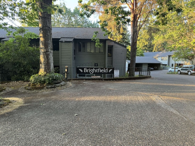 view of front of home