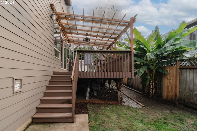 exterior space featuring a pergola