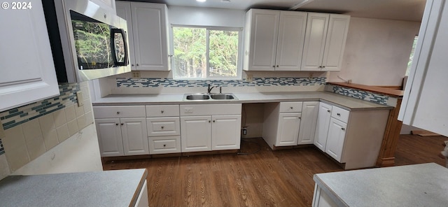 kitchen with white cabinets and sink