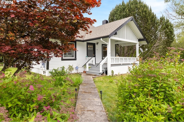 bungalow featuring a porch