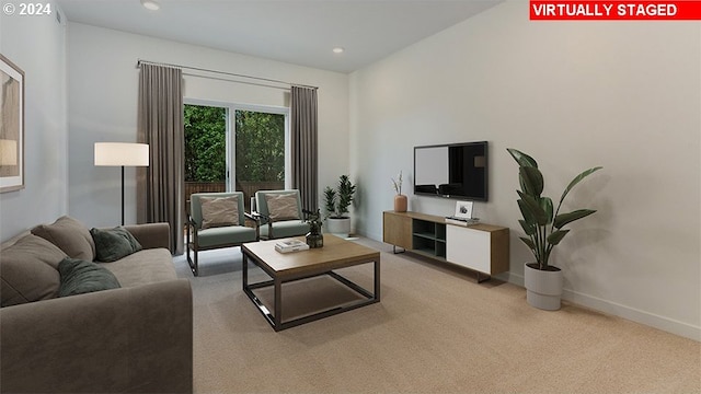 view of carpeted living room