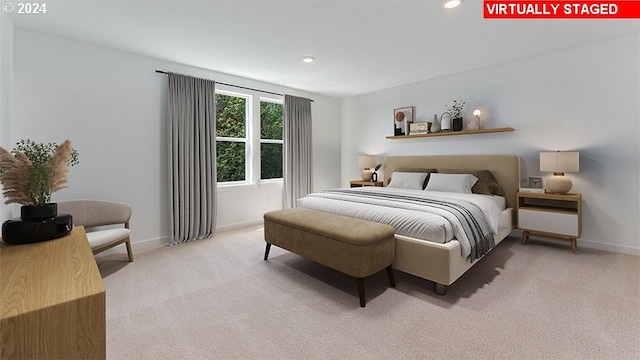 view of carpeted bedroom