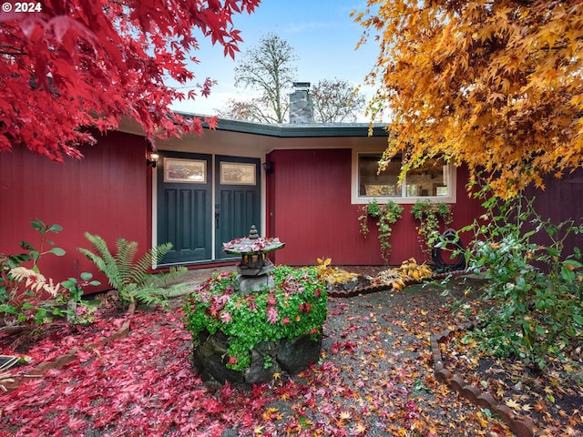 view of doorway to property