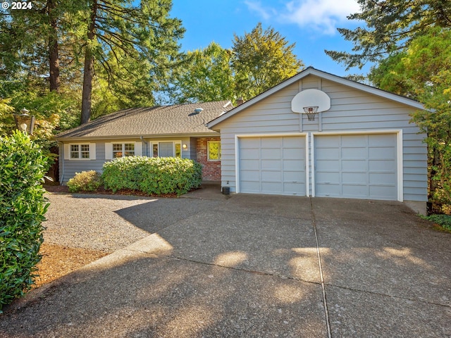 ranch-style house with a garage