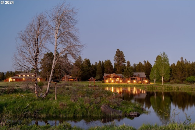 view of community featuring a water view