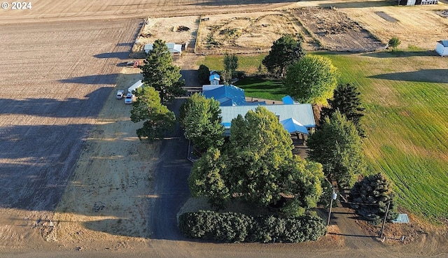 aerial view featuring a rural view