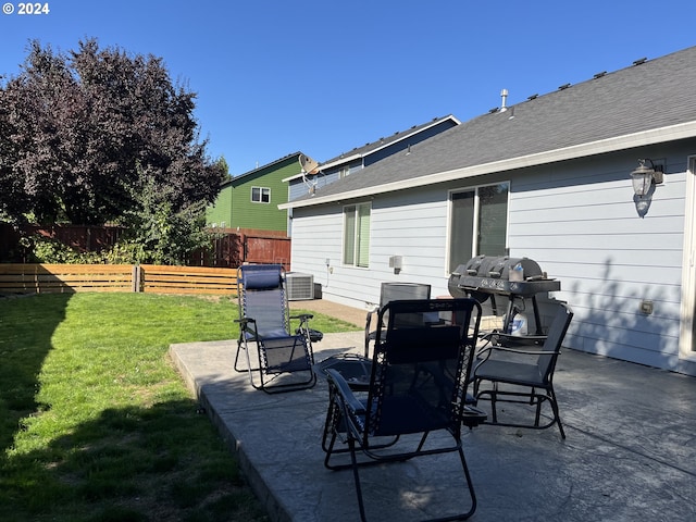 view of patio featuring central AC