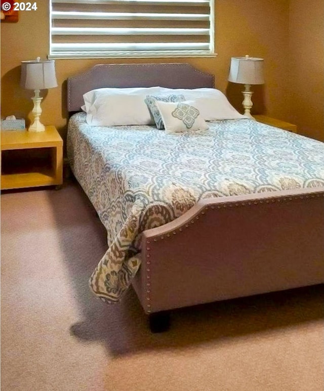 bedroom with carpet