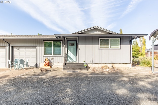 view of front of property with an attached garage