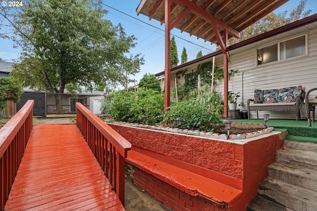 view of wooden terrace