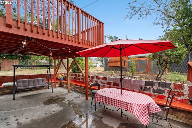 view of patio / terrace with a deck