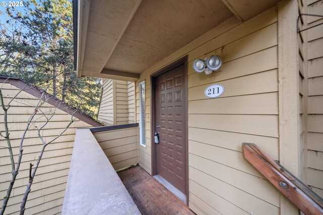 view of doorway to property