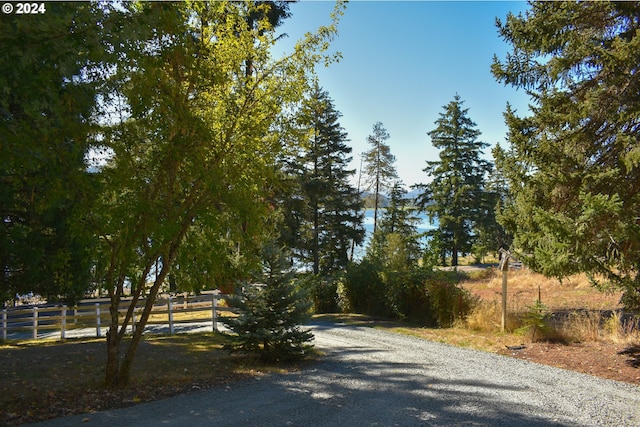 view of road featuring a rural view