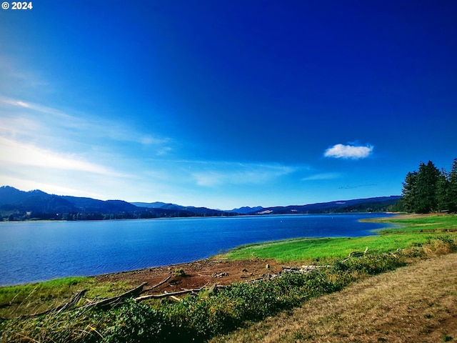 water view with a mountain view