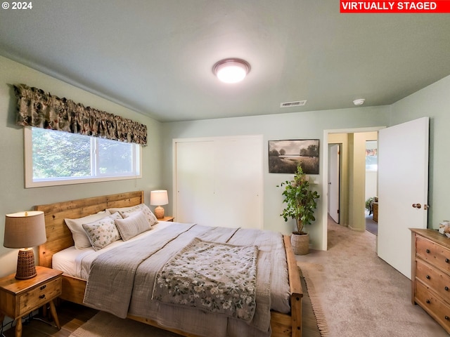 view of carpeted bedroom