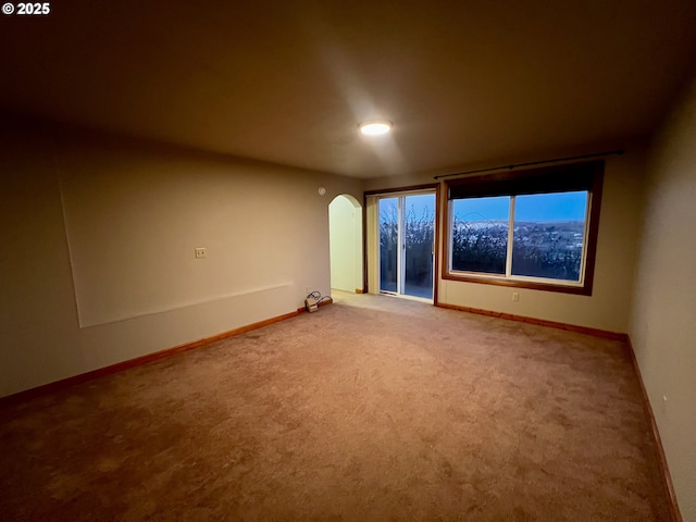 unfurnished room featuring carpet flooring