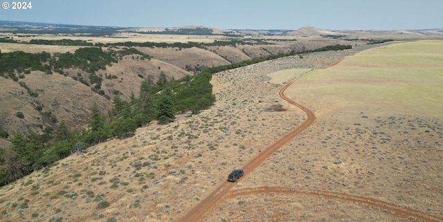 bird's eye view featuring a mountain view