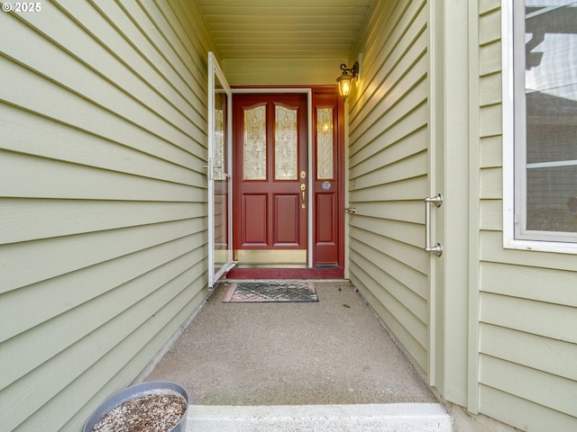 view of doorway to property