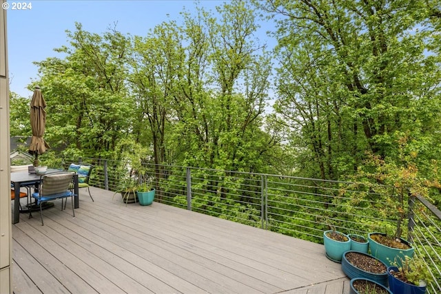 view of wooden terrace