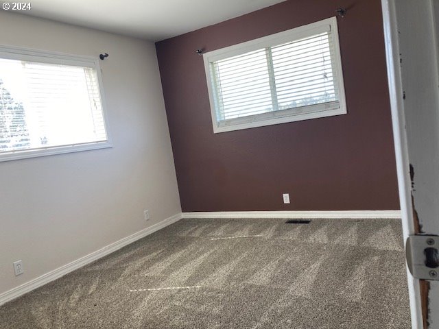 view of carpeted spare room