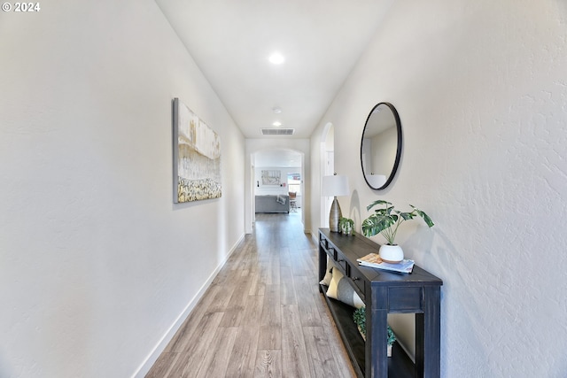 hallway featuring hardwood / wood-style floors