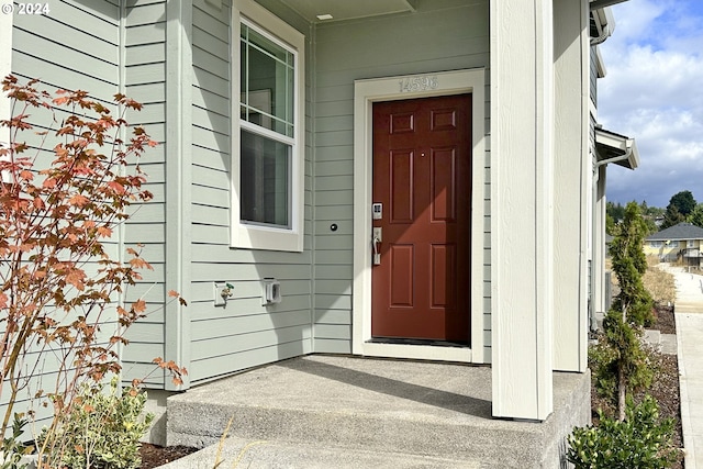 view of doorway to property