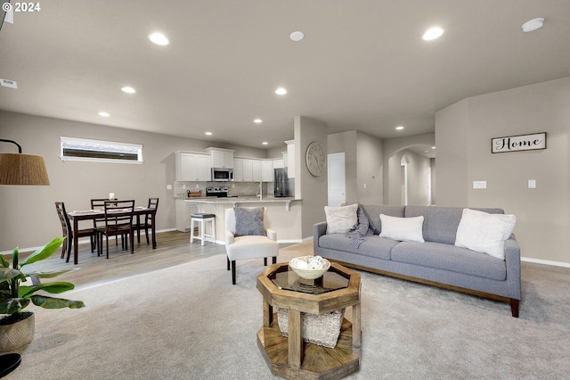 view of carpeted living room