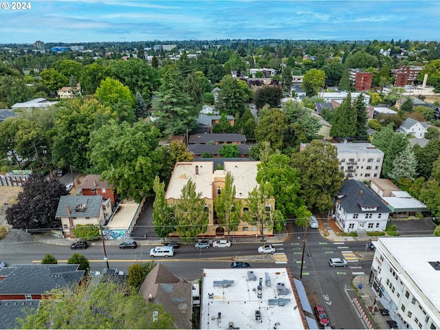 aerial view with a residential view