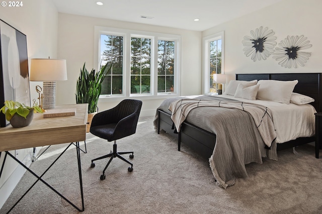 view of carpeted bedroom