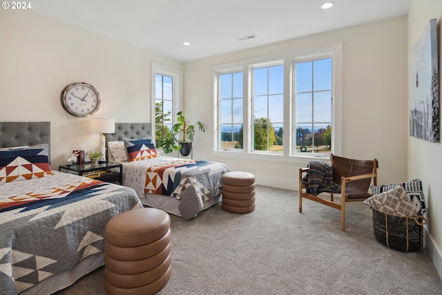 view of carpeted bedroom