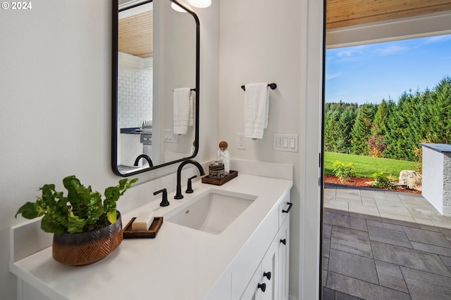 bathroom with vanity